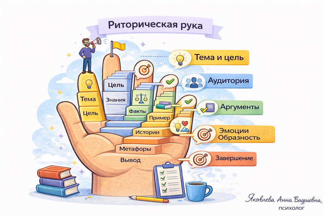 Как использовать риторическую руку для успешных выступлений